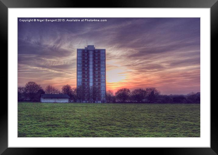  Moor Tower Sunset Framed Mounted Print by Nigel Bangert