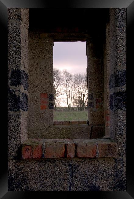 Through the window Framed Print by David Moate