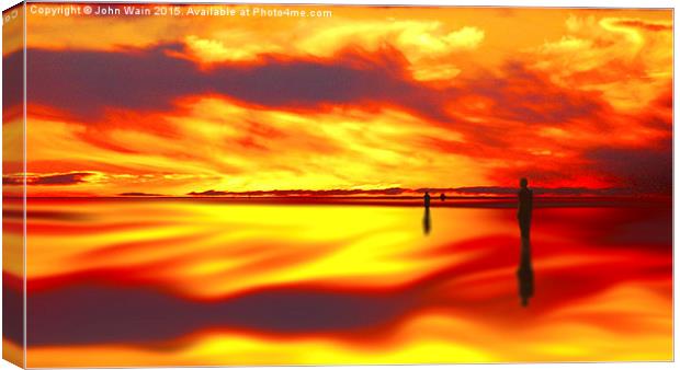 Reflection of Sunset   Canvas Print by John Wain