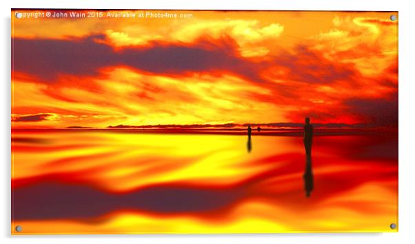 Reflection of Sunset   Acrylic by John Wain