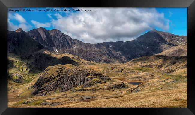 View of Snowdon Wales Framed Print by Adrian Evans