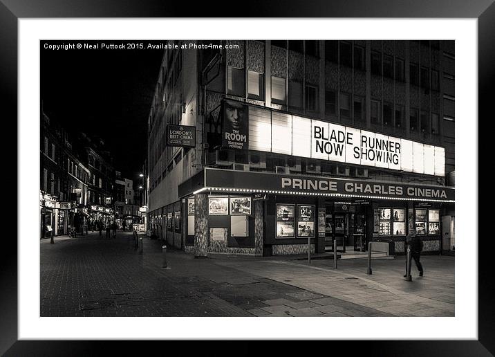  Cinema at Night Framed Mounted Print by Neal P