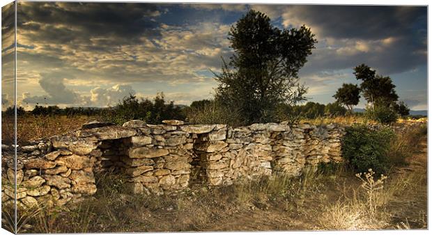 Shelter of the threshing floor of the  Capona. Canvas Print by Josep M Peñalver