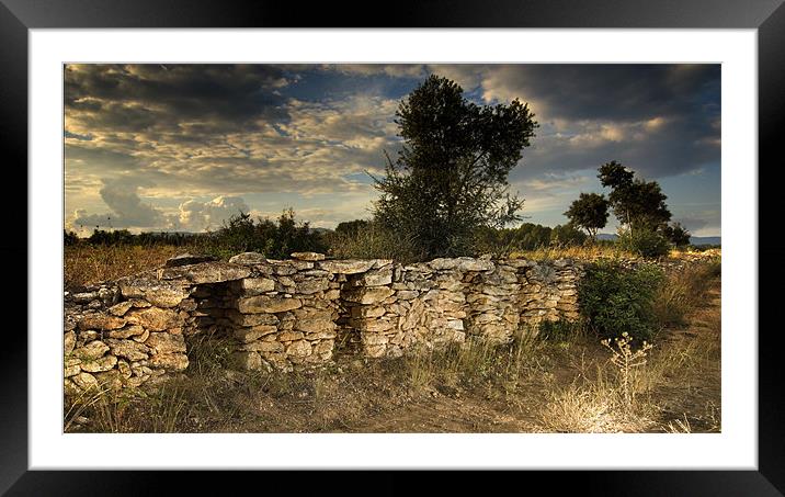 Shelter of the threshing floor of the  Capona. Framed Mounted Print by Josep M Peñalver
