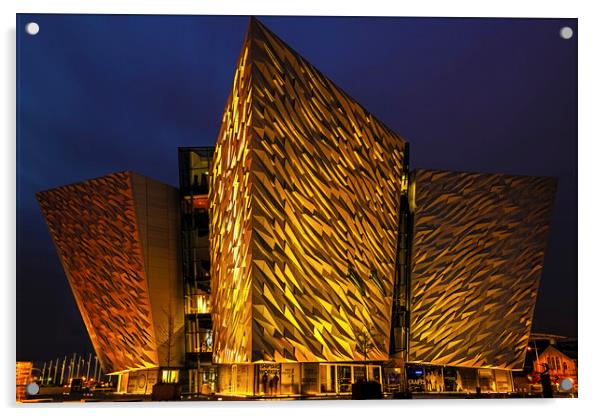  Titanic Belfast Acrylic by Svetlana Sewell