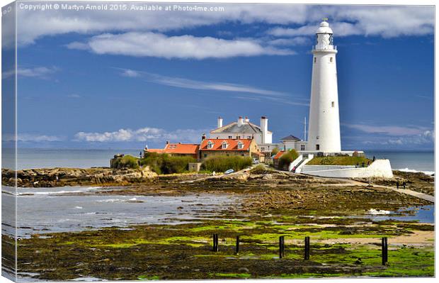  St. Mary's Lighthouse Whitley Bay Canvas Print by Martyn Arnold
