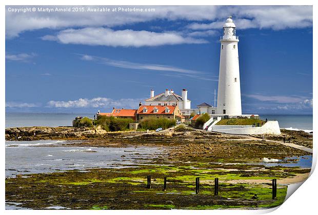  St. Mary's Lighthouse Whitley Bay Print by Martyn Arnold
