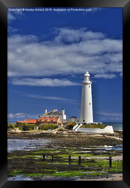  St. Mary's Lighthouse  Whitley Bay - Portrait Framed Print by Martyn Arnold