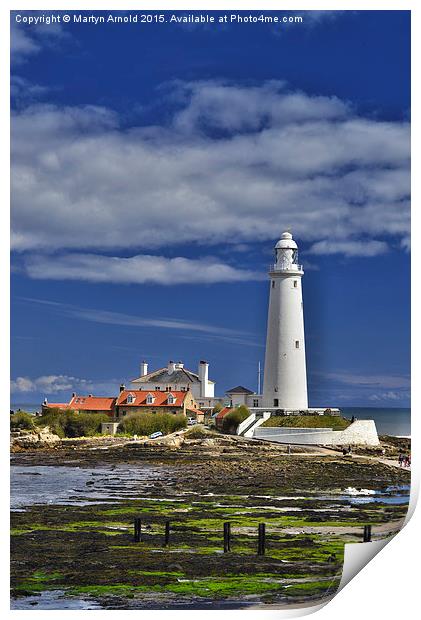  St. Mary's Lighthouse  Whitley Bay - Portrait Print by Martyn Arnold