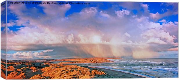  Shower Over Forvie Nature Reserve Canvas Print by Eric Watson