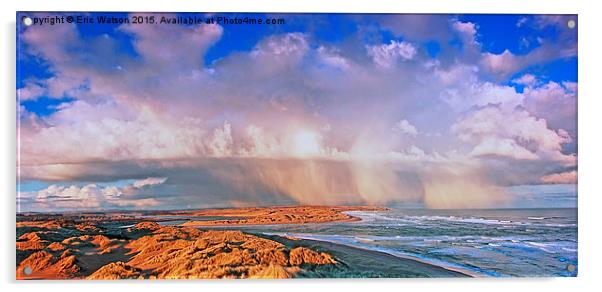  Shower Over Forvie Nature Reserve Acrylic by Eric Watson