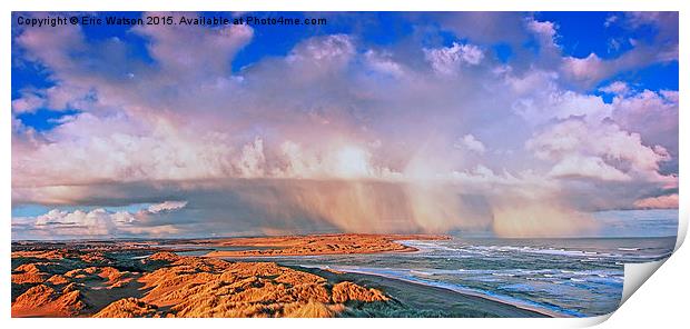  Shower Over Forvie Nature Reserve Print by Eric Watson