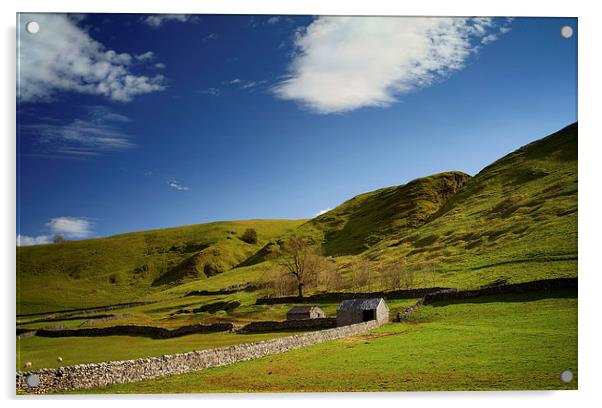 Peak District Countryside near Castleton  Acrylic by Darren Galpin