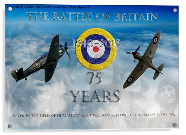 The Battle of Britain Acrylic by Stephen Ward