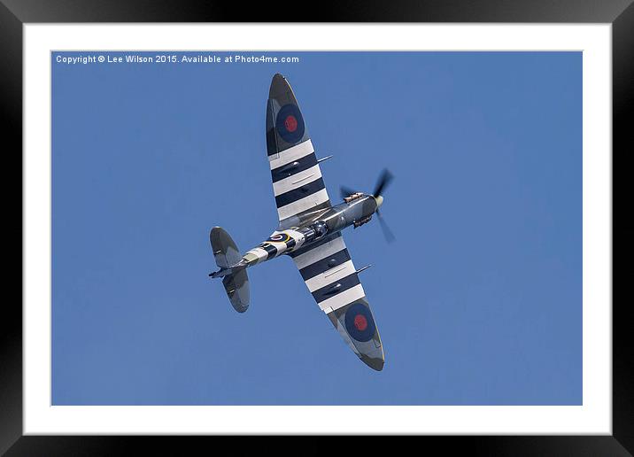  Spitfire AB910 Framed Mounted Print by Lee Wilson