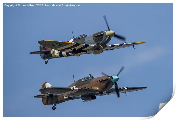  Spitfire and Hurricane Print by Lee Wilson
