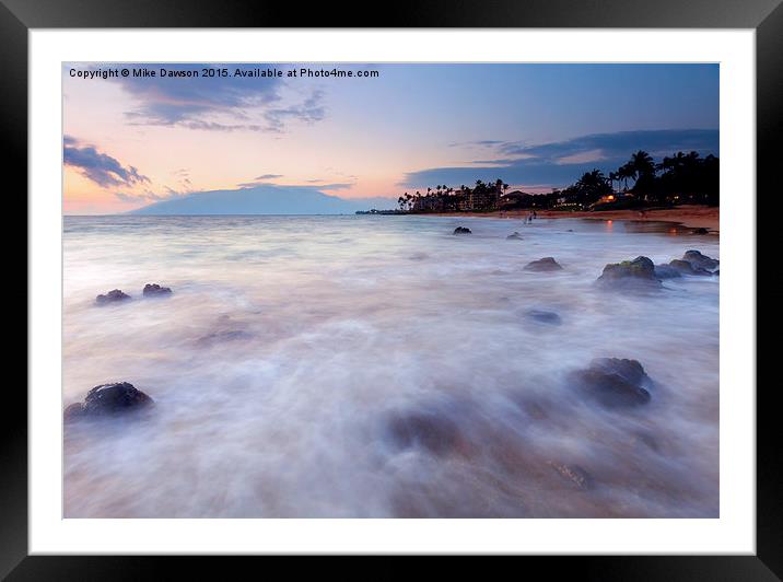  Dusk over Paradise Framed Mounted Print by Mike Dawson