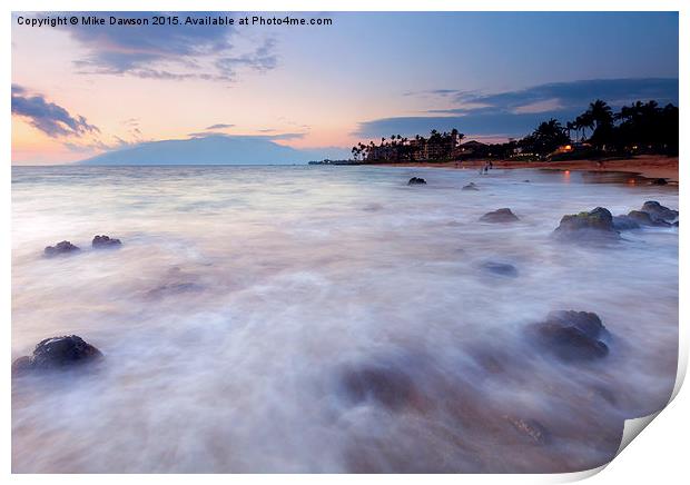  Dusk over Paradise Print by Mike Dawson