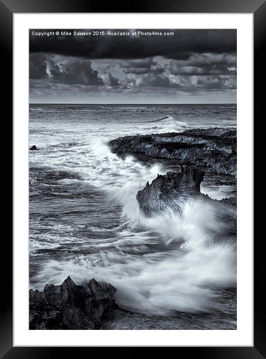 Storm Driven Framed Mounted Print by Mike Dawson