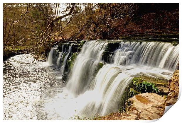 Peaceful Waterfall! Print by Zena Clothier