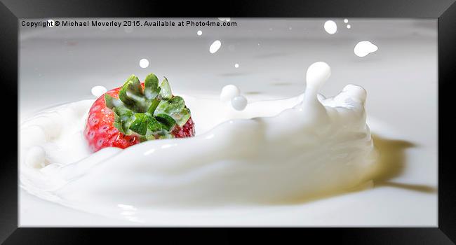  Strawberry Splash ! Framed Print by Michael Moverley