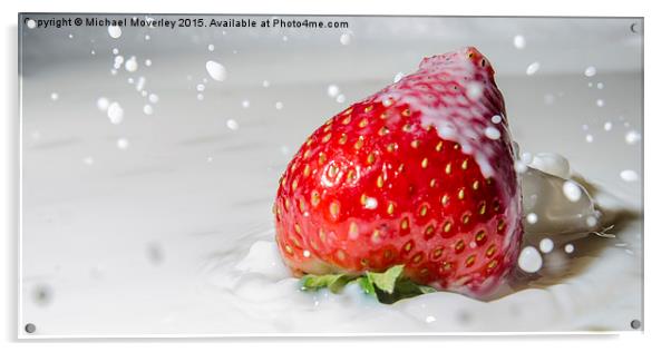  Strawberry Splash Acrylic by Michael Moverley