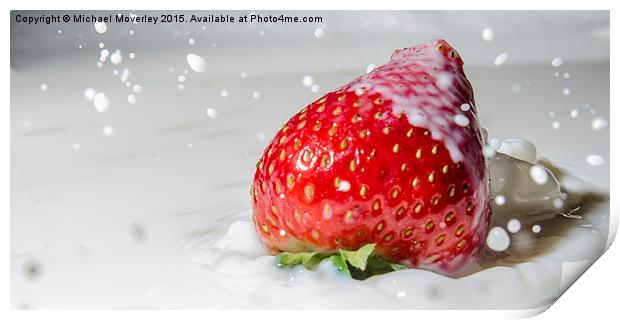  Strawberry Splash Print by Michael Moverley