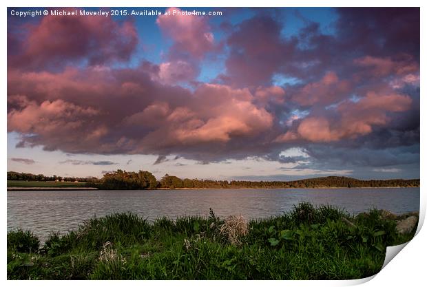  Sunset at Loch Skene Print by Michael Moverley