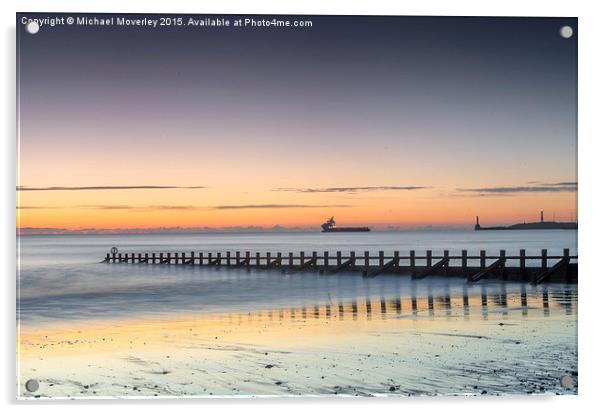 Sunrise Aberdeen Beach  Acrylic by Michael Moverley