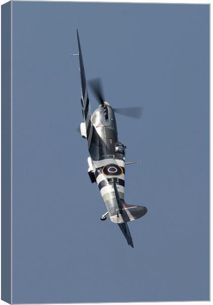 Spitfire AB910 Climb  Canvas Print by J Biggadike