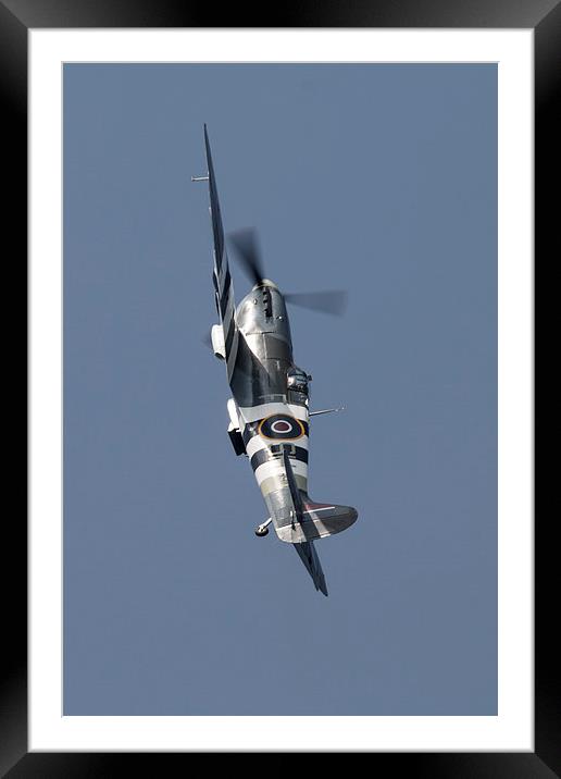 Spitfire AB910 Climb  Framed Mounted Print by J Biggadike
