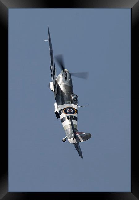 Spitfire AB910 Climb  Framed Print by J Biggadike