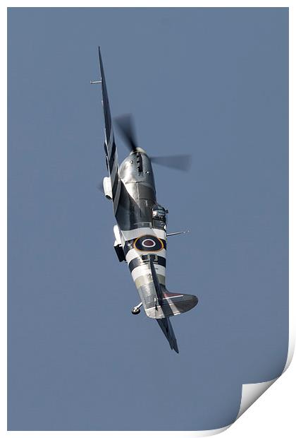 Spitfire AB910 Climb  Print by J Biggadike