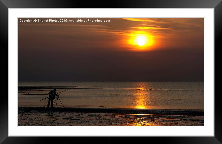  Sunset fishing Framed Mounted Print by Thanet Photos
