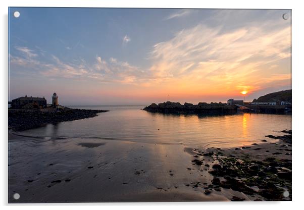 Sunset at Portpatrick Acrylic by Derek Beattie