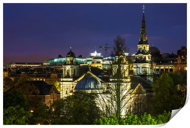  Edinburgh at Night Print by Svetlana Sewell