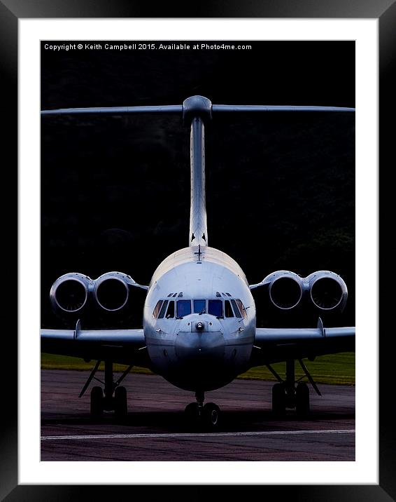  RAF VC-10 head-on - wheels version Framed Mounted Print by Keith Campbell