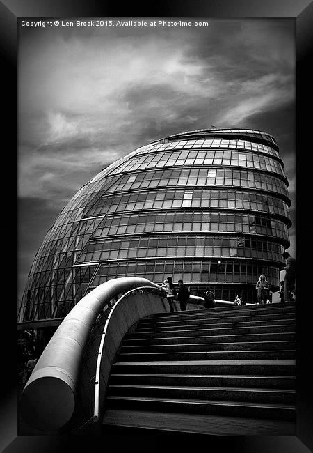  London City Hall Framed Print by Len Brook