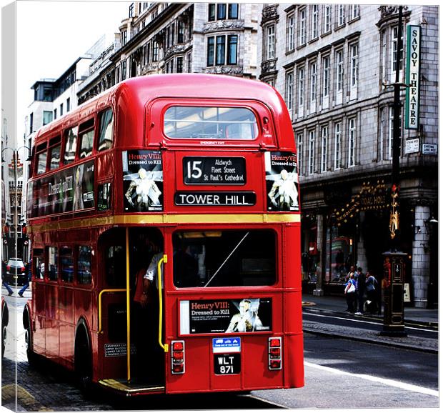 London Bus Canvas Print by Steven Day
