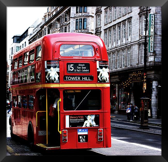 London Bus Framed Print by Steven Day