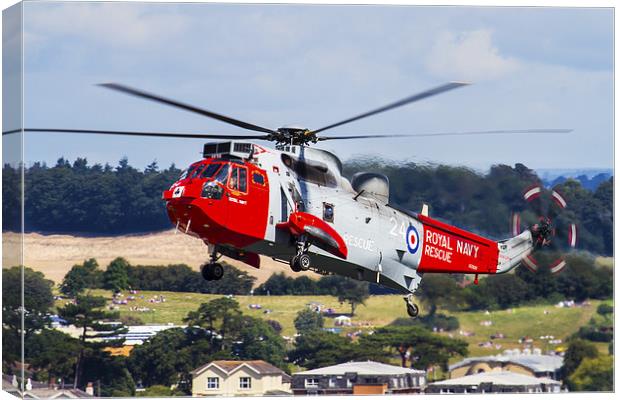 Royal Navy Sea King helicopter Canvas Print by Oxon Images