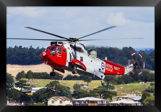 Royal Navy Sea King helicopter Framed Print by Oxon Images