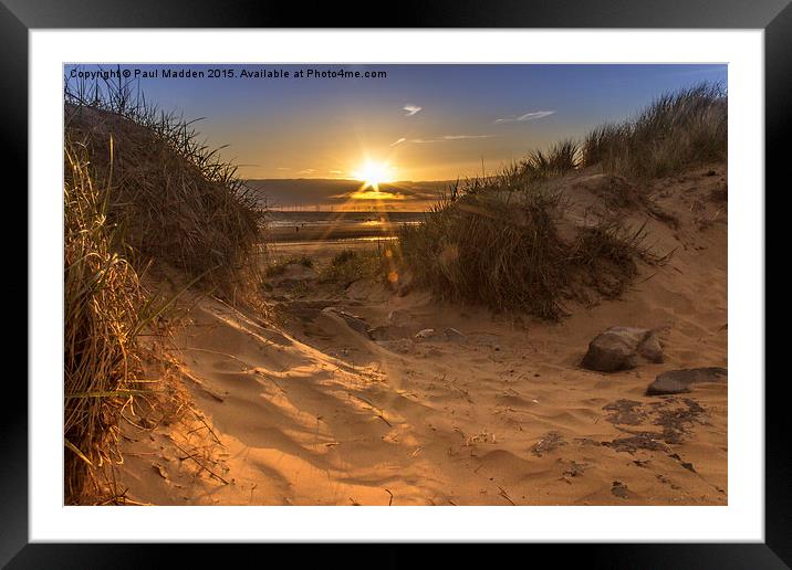 Through the dunes and to the sea Framed Mounted Print by Paul Madden