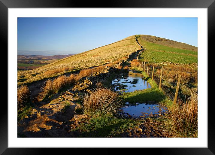 Evening Light on Lose Hill   Framed Mounted Print by Darren Galpin