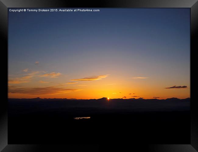 Majestic Sunset Over Ben Ledi Framed Print by Tommy Dickson