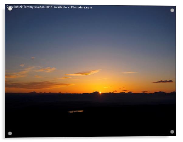 Majestic Sunset Over Ben Ledi Acrylic by Tommy Dickson