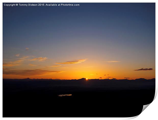 Majestic Sunset Over Ben Ledi Print by Tommy Dickson