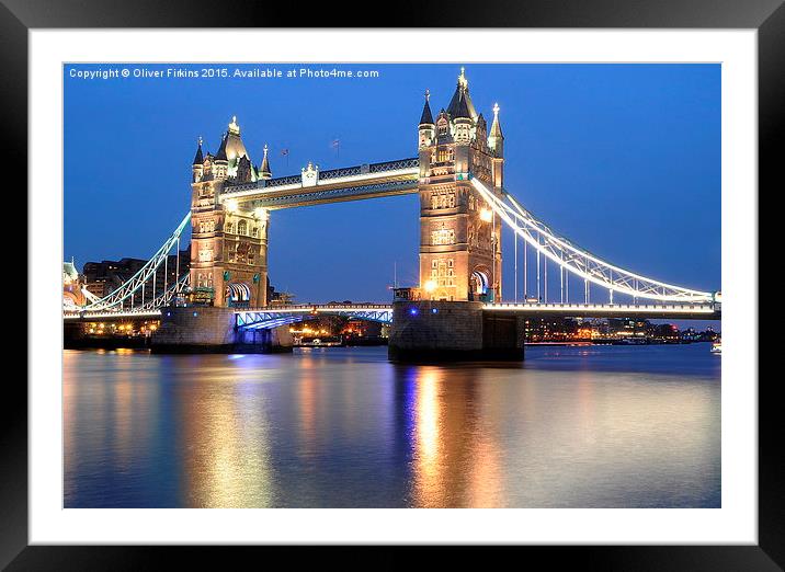  Tower Bridge  Framed Mounted Print by Oliver Firkins