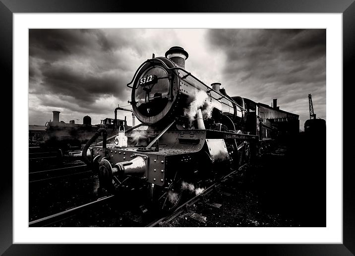 Steam Train Engine Framed Mounted Print by Oxon Images