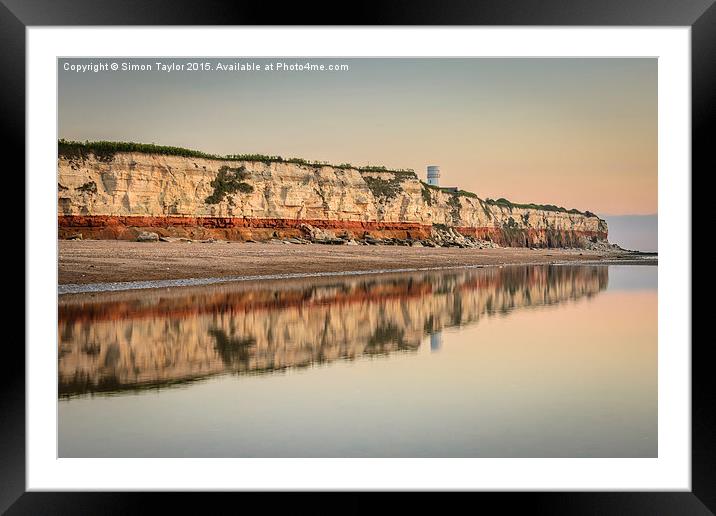 Reflecting Cliffs of Hunstanton Framed Mounted Print by Simon Taylor